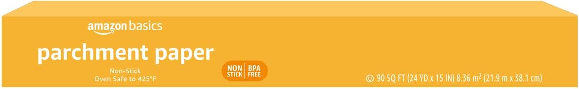 Non-Stick Parchment Paper for Baking, Cooking, Oven Safe, 15 inches, 90 Sq Ft Roll, 1 Pack