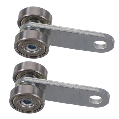IWOWHERO 2 Piezas Carril Colgante Polea De Puerta Corredera Puntal Canal Carro Rueda De Pista Rodillos De Carro Puntal Canal Carro Montaje Carro Montaje Rodillos Carril Carro Puerta Rueda