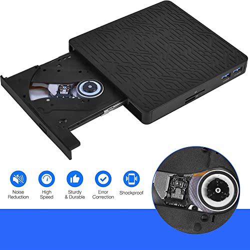 Lecteur DVD externe USB 3.0 Type-C et graveur CD pour PC portable - 3