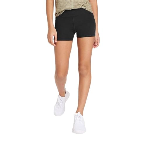 All in Motion Girls' Core Tumble Shorts - (Black, 8)