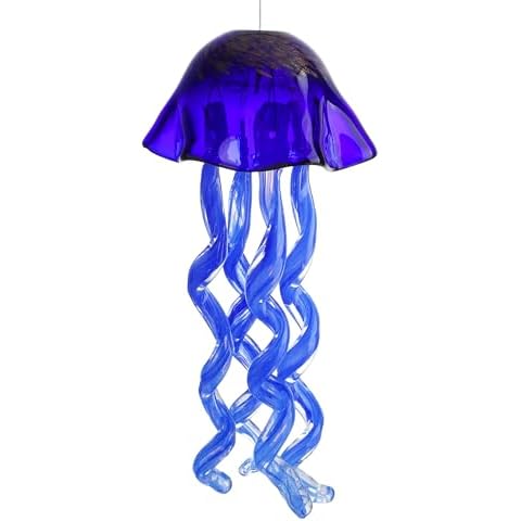 Handmade Royal Blue Jellyfish Wind Chime Cover