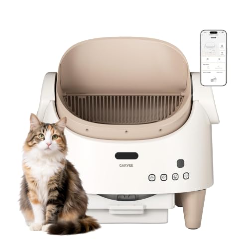Fectiontool Self-Cleaning Cat Litter Box, Open-Top Automatic with APP Control