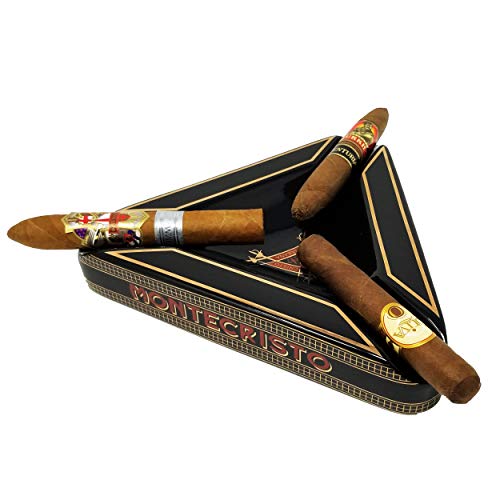 OLSAinny Montecristo- Stunning Triangle Cigar Ashtray (Black)