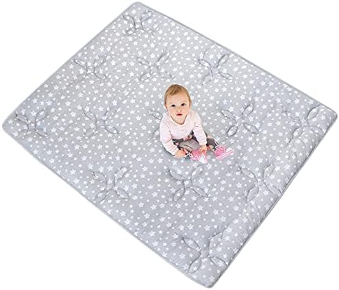 Baby Play Mat Thick Baby Crawling Mat 72x59 Inches, Large, Non Slip Cushioned Baby Playpen Mat for Playing, One-Piece Baby Floor Mat for Babies, Toddlers