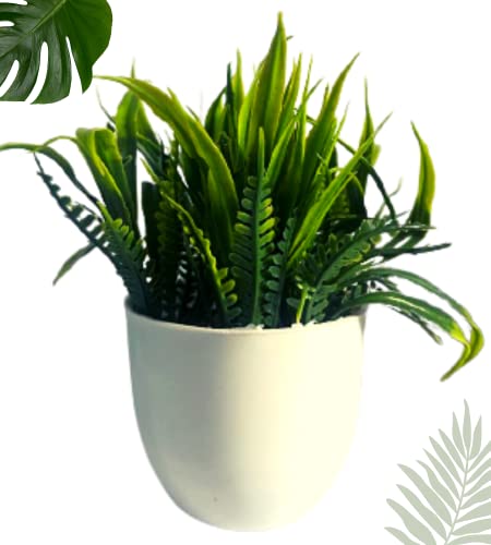 Image of Artificial Flowers for Decoration with Pot Combo of 2PCs Artificial Forest Bonsai Plant with Plastic Pot for Home Decoration Office Table Greenery Room Home Decor Plants (S2P)