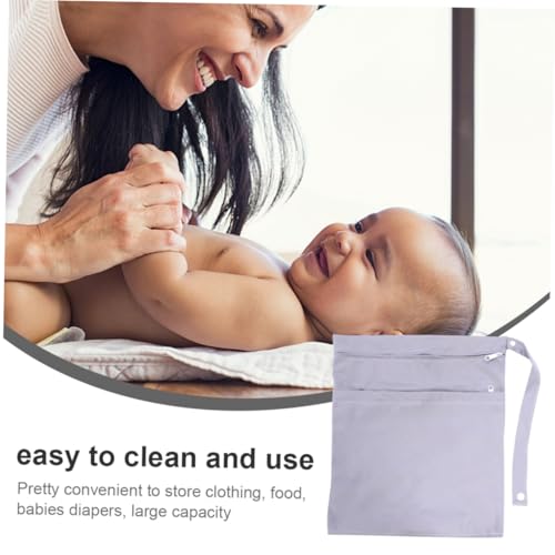 Bolsa organizadora para pañales Vaguelly gris miniatura 4