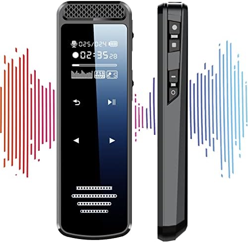 Upgraded 64GB Voice Recorder with Playback, Metal Case Portable Digital Audio Recording Device for Lectures Meetings,Small Tape Recording Pen with Line in | Password | Support TF Expansion