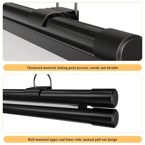 Pantalla proyector manual 72 pulgadas 16:9 negro miniatura 4