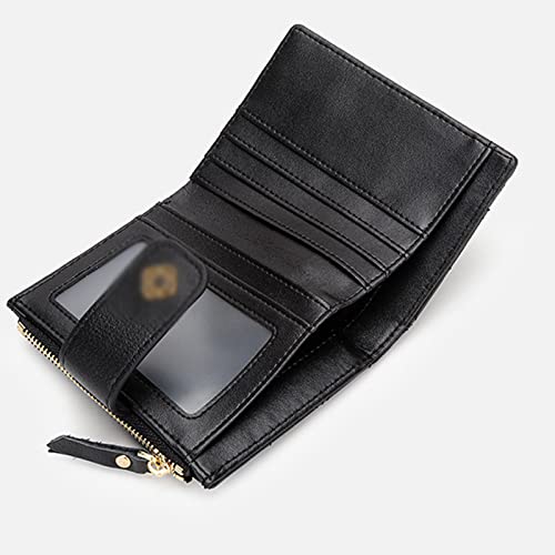 Image of LUCIY Wallets for Women Cow Leather Card Wallet for Women Fashion Style Female Card Holders Multi-function Card Cases (Color : Hortel�)