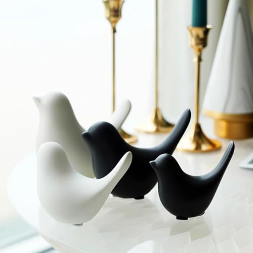 Gjfasgf Small Animal Statues, White Bird Figurines Home Decor, Modern Home Decorative, Ceramic Decor For Office Desktop thumb #5