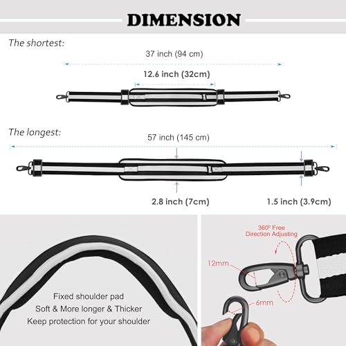 Image of ZINZ Bag Shoulder Strap, Padded Adjustable Shoulder Strap Replacement