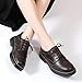 Women's Vintage Lace Up Fashion Perforated Wingtip Oxford Shoes Comfort Memery Foam Insole Brogues Shoes BrownUS 6.5