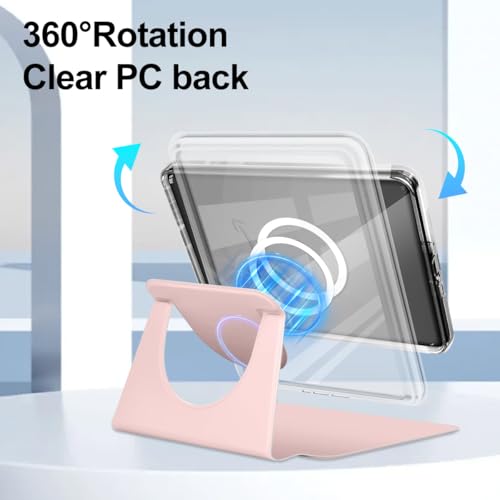 Image of T Tersely Magnetic Case for All-New Kindle 11th Generation 2024 /2022 Release, 6 inch, Stand Cover with Magnetic Clear Case for PopSockets Grips, Auto Wake /Sleep, Compatible with MagSafe, Pink