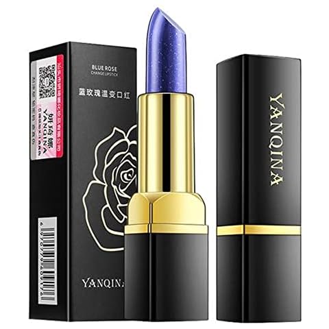 CAMEIRGOU Color Changing Lipstick, Blue Rose Temperature Changing Lipstick Non-sticky Lipstick Long Lasting Waterproof Lipstick Moisturizer Lip Balm, Nutritious Lip Gloss Girls, Improve Lip Lines Cover