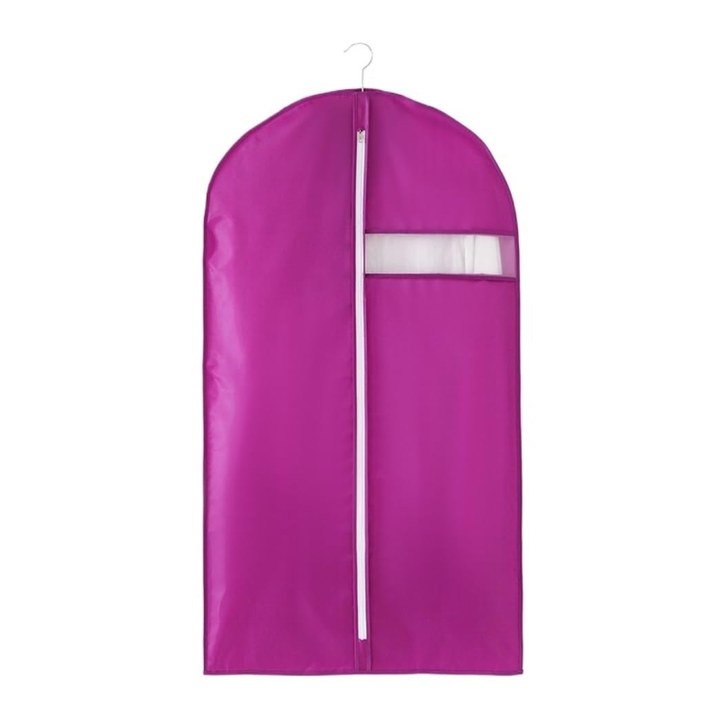 borsa per vestiti, Borsa porta abiti, confezione da 5, pieghevole, in tessuto non, con finestra trasparente, custodia(Medium)