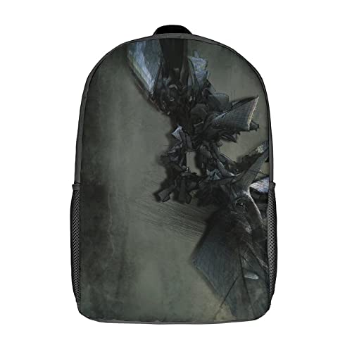 Sac à dos étudiant unisexe durable 17 pouces au design artistique casual