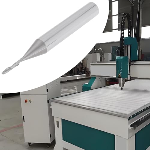 Image of 1pc 1 /4 Inch Shank Spiral CNC Rouer Bits Single Flute End Mill for Aluminum Acrylic Metal Milling Cutter