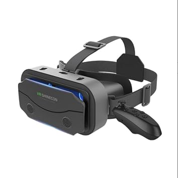 VR Glasses for Mobile Phone with Remote Control, 3D Virtual Reality Glasses PC Entertainment Anti-Blue Light, Fit iPhone & Android 5.0-7.2 Inch