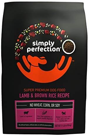 Simply Perfection Super Premium Lamb & Brown Rice Recipe Dry Dog Food 11 Lb Bag, Lamb and Brown Rice Recipe