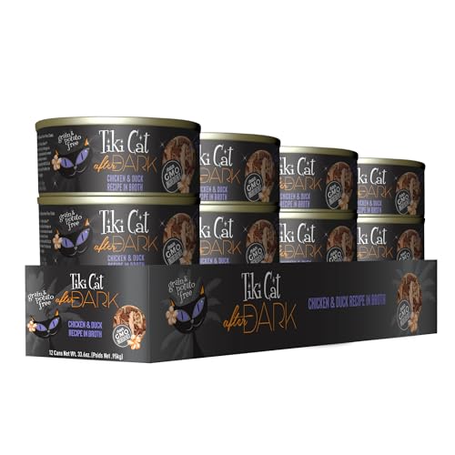 Image of Tiki Cat After Dark Wet Cat Food, Chicken & Duck, 2.8 oz. Cans (12 Count)