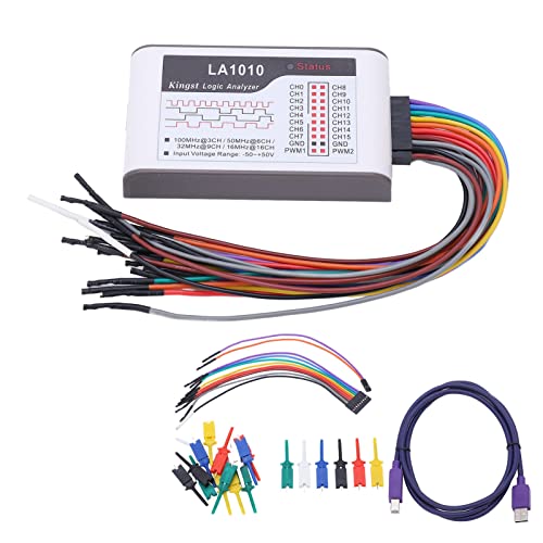 Spacnana - Logikanalysator 16 Kanäle 100 M Abtastrate Spacnana LA1010 Schwellenwert 50–50 V Verknüpfbare Fenster Exportformate Anzeigeformate Für Digitale Signalanalyse