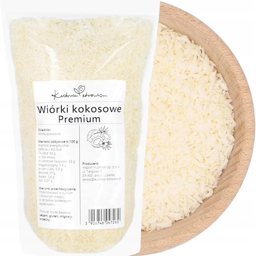Noix de Coco Râpée Premium – Naturelle, Non Sucrée, Sans Sulfites | KUCHNIA ZDROWIA (500g)