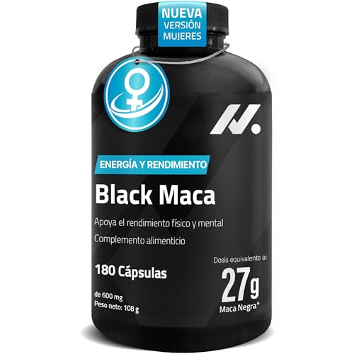 Maca Andina Mujer 27.000 mg de Maca Root – Extracto Estandarizado de Maca Negra 100:1 con Zinc, Vitamina B6, L-Arginina y Taurina – Energía, Resistencia y Balance Femenino – 180 Cápsulas Veganas Nyvos