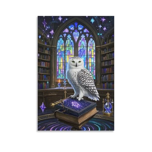 XFKLYNVCJ Owl Quadro Su Tela Stampe Da Parete Decorazioni Da Parete Quadri Moderni Stampa Su Tela Pittura Poster Da Parete Di Arte Per Soggiorno Camera Da Letto Corridoio Bar 08x12inch(20x30cm)