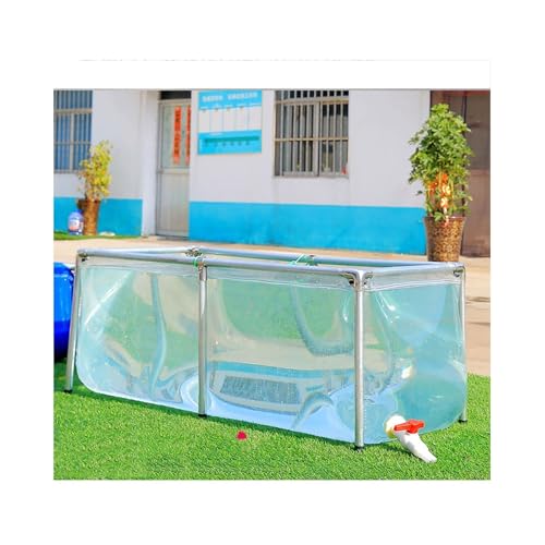 Bassin transparent pour carpes koï et poissons rouges sur terrasse