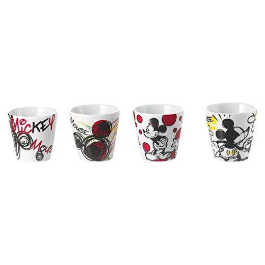 EGAN - Juego de 4 vasos de café con Mickey Mouse