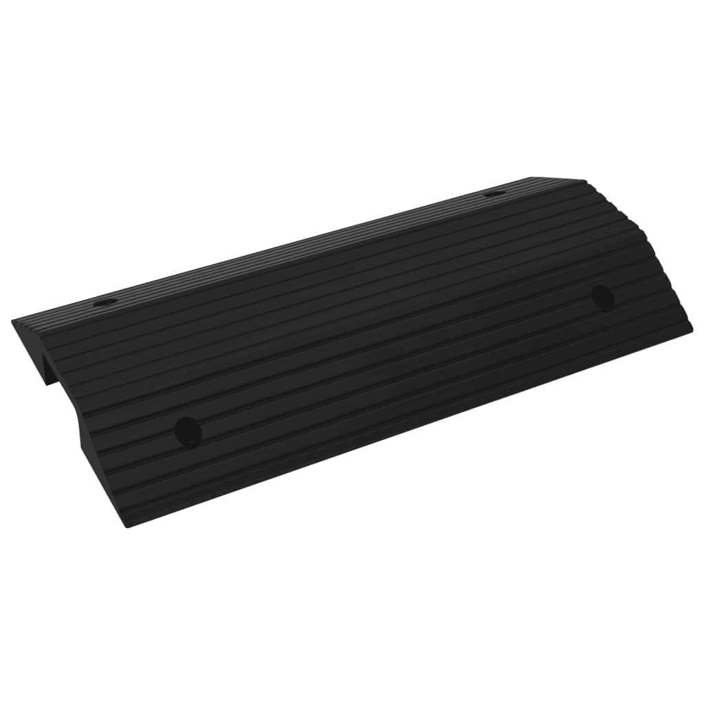vidaXL 2X Rampa de Umbral Puente Carretera Puerta Acera Sillas de Ruedas Andador Coche Scooter Carritos Antideslizante Desmontable Goma 80x40x8 cm