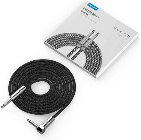 New bee Instrument Cable Electric Instrument Cable Bass AMP Cable 1/4 for Electric Guitar, Bass Guitar, Keyboard, Electric Mandolin, Pro Audio (RIGHT, 3 m/10 ft) - View 8