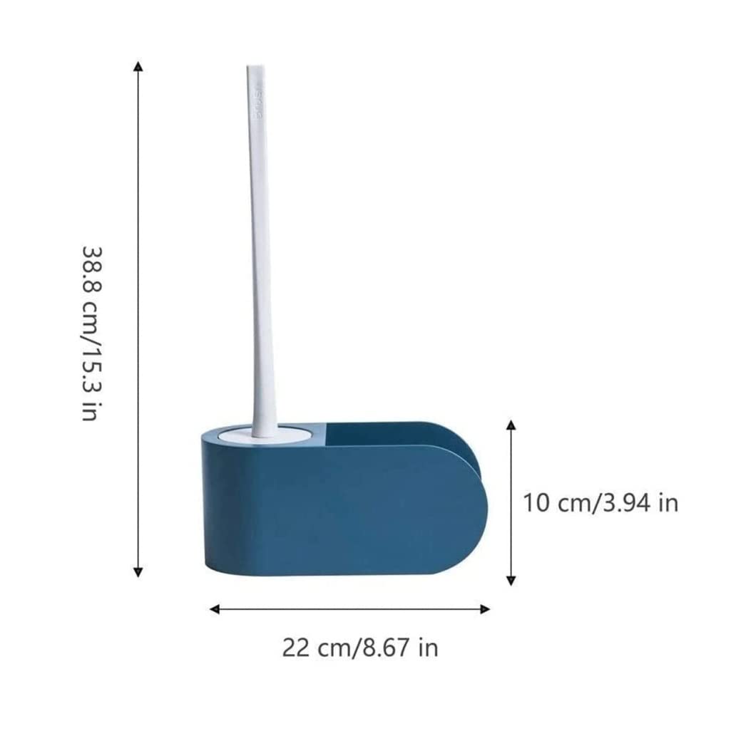 Cepillo de Limpieza Escobilla De Inodoro Y Soporte Escobilla De Inodoro Montada En La Pared Con Estante De Almacenamiento Sin Taladrar Escobilla De Silicona Para Inodoro De Baño Cepillo de Baño