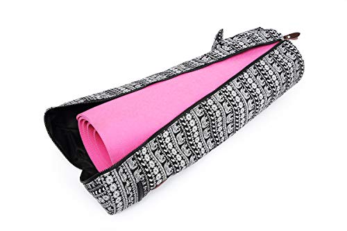 Boence Yoga Mat Bag, Full Zip Exercise Yoga Mat Sling Bag With Sturdy Canvas, Smooth Zippers, Adjustable Strap, Large Functional Storage Pockets - Fits Most Size Mats #TOP4
