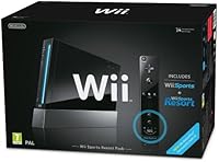 Nintendo Wii (Black) with Wii Sports + Wii Sports Resort: Includes Wii Remote Plus
