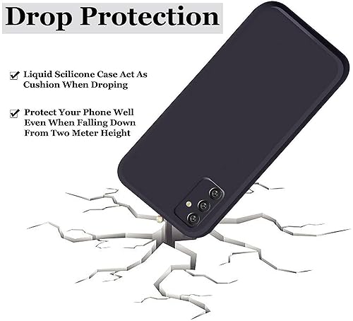 Image of A rtistque Liquid Silicone Back Cover Case for Samsung Galaxy M34 5G / F34 5G Shockproof TPU Soft Flexible with Camera Protection - Black