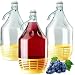 Palloon vino Kadax, palloncino di vetro vino, bicchiere di bicchiere, palloncino di fermentazione, canna vino fatto in vetro, set di palloncini di fermentazione in vetro