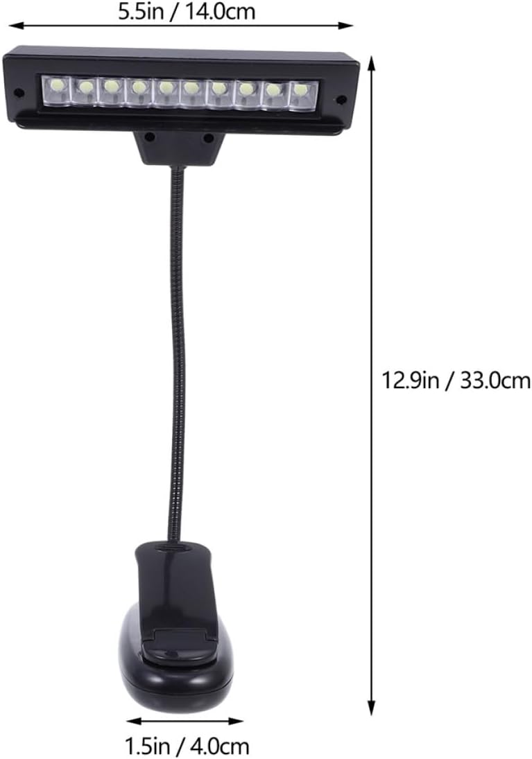 Zerodeko LED Clip Reading Lamp Dimmable Adjustable Angle for Piano