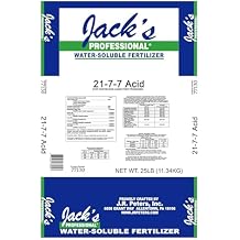 Jacks Classic Professional 21-7-7 Water Soluble Fertilizer for Acid Loving Plants in Continuous Feed Programs, 25lbs