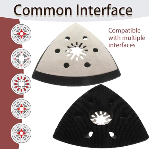 Miniatura 3 de 4 Piezas Lija Triangulares, 93mm Placa De Lija Fina, Con 24 Hojas De Lijas Triangulares, Para Madera, Metal, Plástico Duro, Yeso, Lijado, Óxido 40 60 80 120 180 240