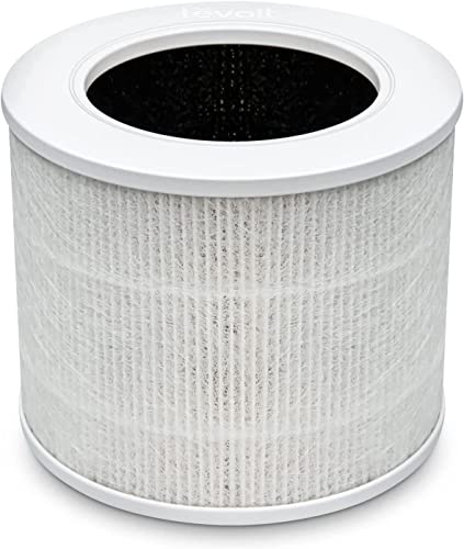 LEVOIT Filtro de repuesto para purificador de aire HEPA 3 en 1, carbón activado de alta eficiencia, núcleo mini-RF blanco