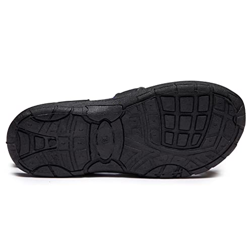 Skysole Boys Water Shoes, Rugged Closed Toe Amphibian Sandals for Beach, Hiking & Outdoor Sports - Black/13 Little Kid
