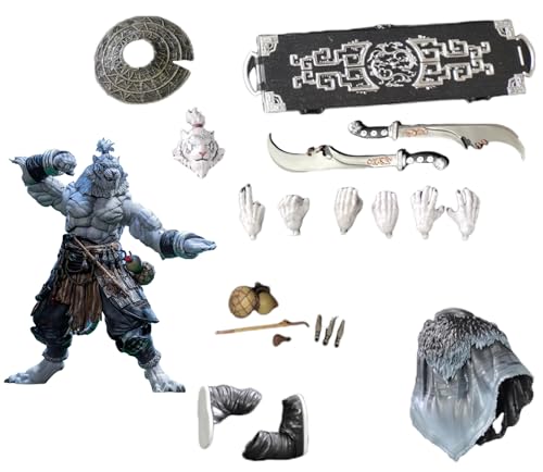 Image of RAYGE3LOV FuRay Planet Blade Master Weng White ver 1 /12 Scale Figure 8.5in Furry Action Figures,Furay Series weretiger wave5 weretiger,Orcs,Beastmen(White ver Special Editions)