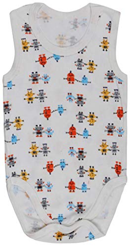 Tobeinstyle Baby Boys' 4 Pack Tank Top One-Piece Bodysuit - Animals - Size 1 #TOP1