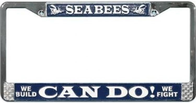 U.S. Navy Seabees Can Do License Plate Frame
