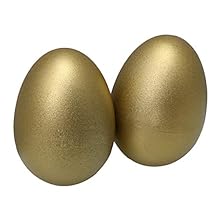 Made of plastic golden color paint. Funny percussion for learning rhythm. Create crystal clear shaker sounds that may be paired with any other instrument.