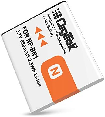 DIGITEK® (NP-BN1) Rechargeable Battery for Sony Cameras, 630mAh, Compatible with Sony DSC-QX30, DSC-T110, DSC-T99, DSC-TF1, DSC-TX10, DSC-TX100, DSC-TX20, DSC-TX200, DSC-TX30, DSC-TX5, DSC-TX55 & More