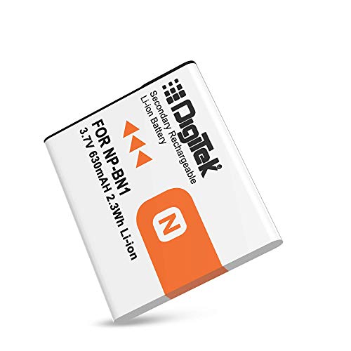 DIGITEK® (NP-BN1) Rechargeable Battery for Sony Cameras, 630mAh, Compatible with Sony DSC-QX30, DSC-T110, DSC-T99, DSC-TF1, DSC-TX10, DSC-TX100, DSC-TX20, DSC-TX200, DSC-TX30, DSC-TX5, DSC-TX55 & More