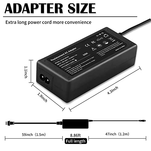 65W Ac Adapter Laptop Charger For Toshiba Satellite C55 C55D C55T C655 C675 C850 C855 C855D C875 L645 L645D L655 L655D L675 L675D L745 L755 L855 L875 L875D P745 P755 P855 P875 S855 Power Supply Cord #TOP2