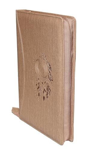 Image of Sukeshcraft Pu Multiuse 30 File Sleeve for Documents, Certificates, Fixed Deposit Receipt, Portfolio Documents Holder (Cypress Baige), 13.5x8.5 Inches